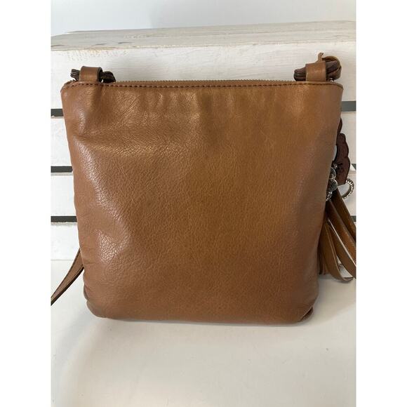 BRIGHTON 197105 SMALL BROWN PEBBLED LEATHER CROSSBODY BAG - Picture 9 of 15